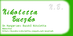 nikoletta buczko business card