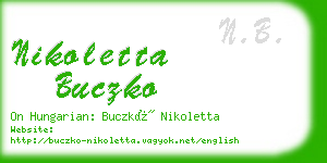 nikoletta buczko business card